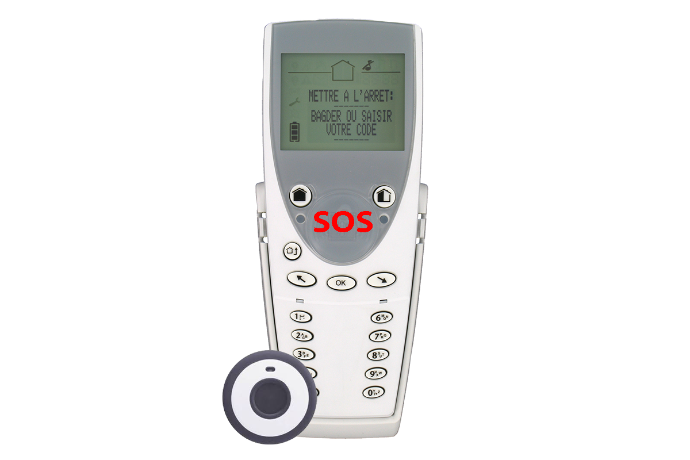 Clavier à code avec bouton SOS